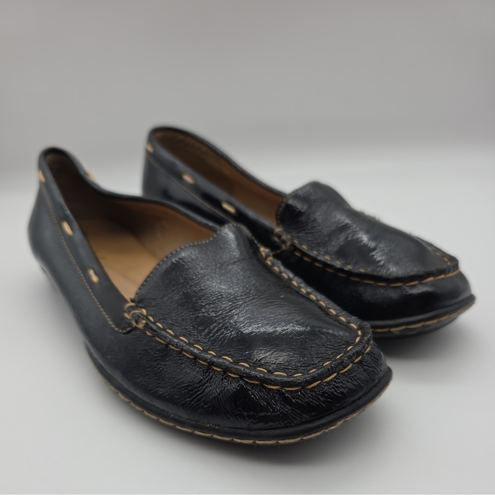 Bjorndal Blythe Leather Upper‎ Black Patent Loafer 8M